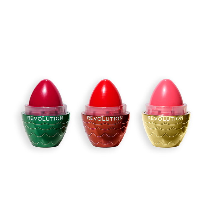 Revolution Make Up Set de Bálsamos Labiales House of the Dragon - Estuche 3 Piezas (Cherry, Rojo Intenso, Coral Rosado)