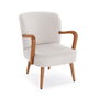 Versa Sillón con reposabrazos Kora blanco 70x79x62 cm