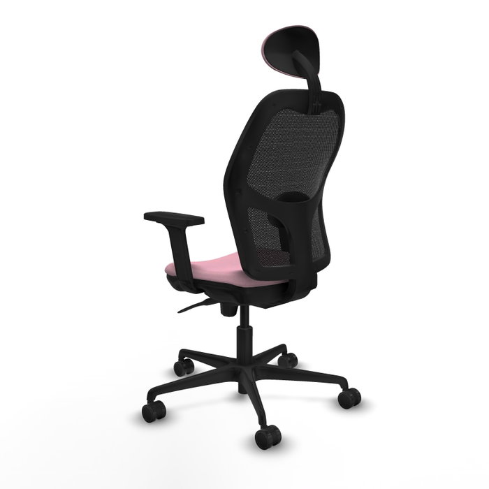 PIQUERAS Y CRESPO Silla de oficina Jorquera Rosa y Negro