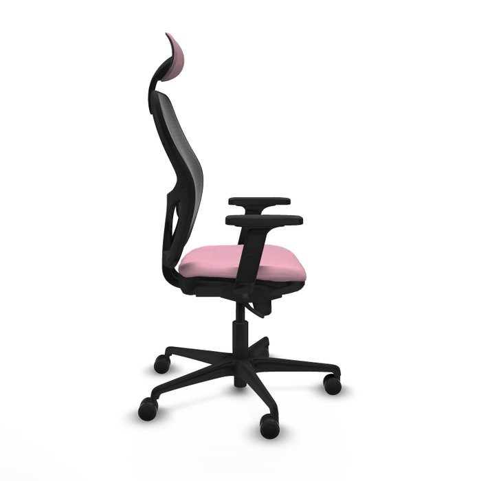 PIQUERAS Y CRESPO Silla de oficina Jorquera Rosa y Negro