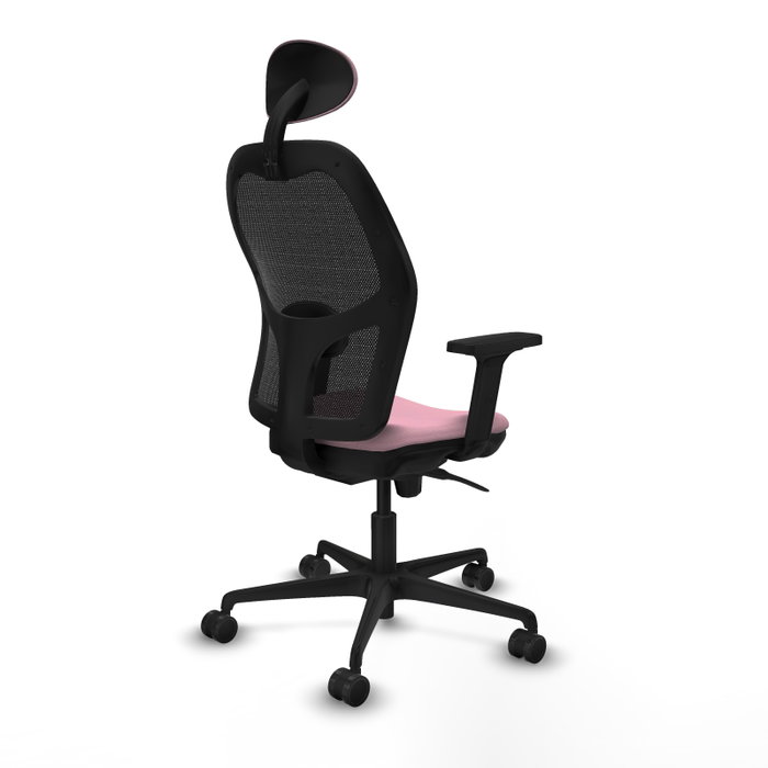 PIQUERAS Y CRESPO Silla de oficina Jorquera Rosa y Negro