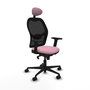 PIQUERAS Y CRESPO Silla de oficina Jorquera Rosa y Negro