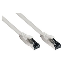 GoodConnections Alcasa 8080L-010 Cable de Red Ethernet Cat8.1 S/FTP RJ45 Macho Blindado 1m Gris - Para 40 Gigabit Ethernet, 40000 Mbit/s