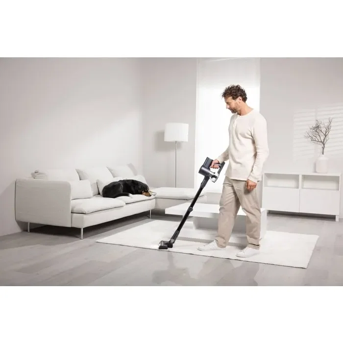 Severin HV7178 - Aspiradora de Mano Inalámbrica 2 en 1, 11.000 Pa, 35 Minutos Autonomía, Depósito 500 ml, Color Azul y Negro