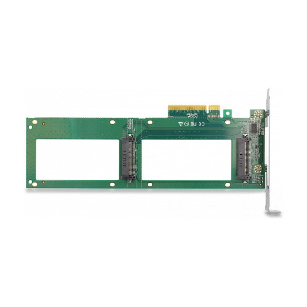 DeLOCK Tarjeta PCIe 4.0 x8 a 2x U.2 NVMe SFF-8639 - Bifurcación, Interna, Pasiva, para Windows y Linux