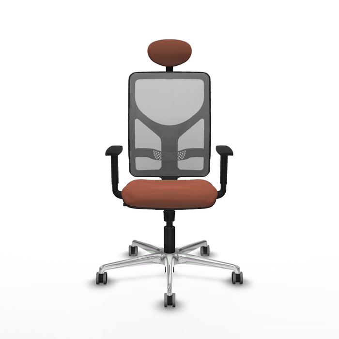 PIQUERAS Y CRESPO Silla de oficina Motilla con mecanismo Sincro, Tela Marrón y Malla Gris PIQUERAS Y CRESPO Silla de oficina Motilla con mecanismo Sincro, Tela Marrón y Malla Gris