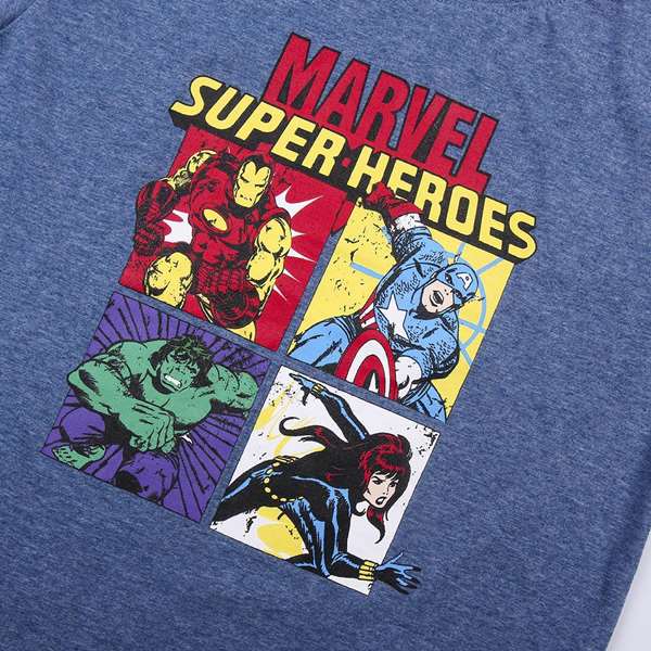 Cerdá Marvel Conjunto de Ropa French Terry de 2 Piezas para Niños, Talla 6 Años, Color Azul Oscuro