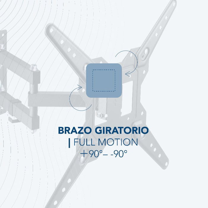 Daewoo Soporte TV Doble Brazo para 23-55 Pulgadas, 30 kg, Inclinación +3-10°, Giro 90°, Perfil 60-382 mm