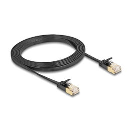 DeLOCK Cable de red Cat7 RJ45 plano 2 m negro