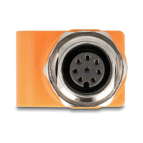 DeLOCK 60618 Adaptador M12 8 Pin Hembra a RJ45 Macho Cat.5e Naranja