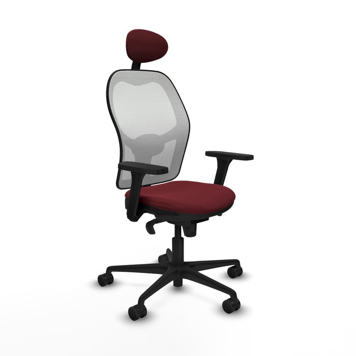 PIQUERAS Y CRESPO Silla de oficina Jorquera Granate y Blanco PIQUERAS Y CRESPO Silla de oficina Jorquera Granate y Blanco