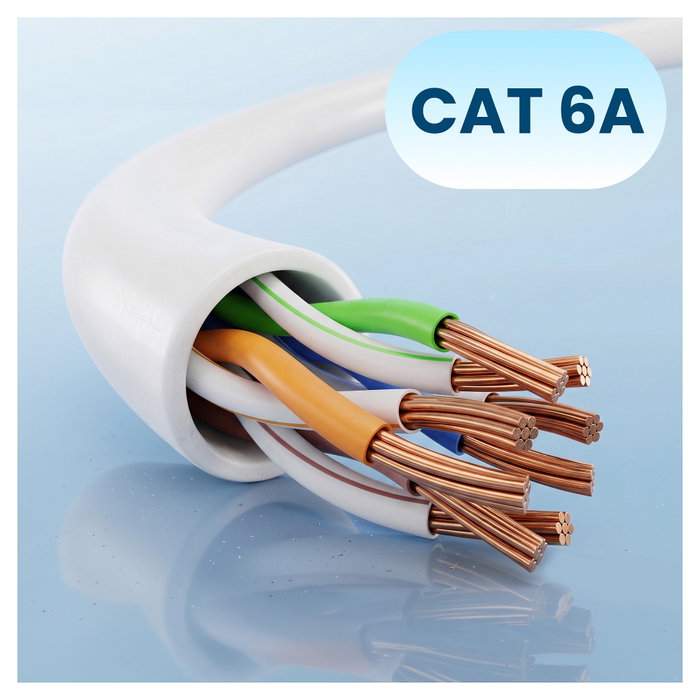 Extralink Patchcord LAN Cat.6A U/FTP 3m Blanco