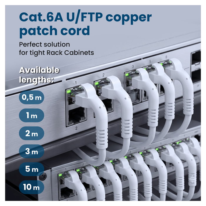 Extralink Patchcord LAN Cat.6A U/FTP 3m Blanco