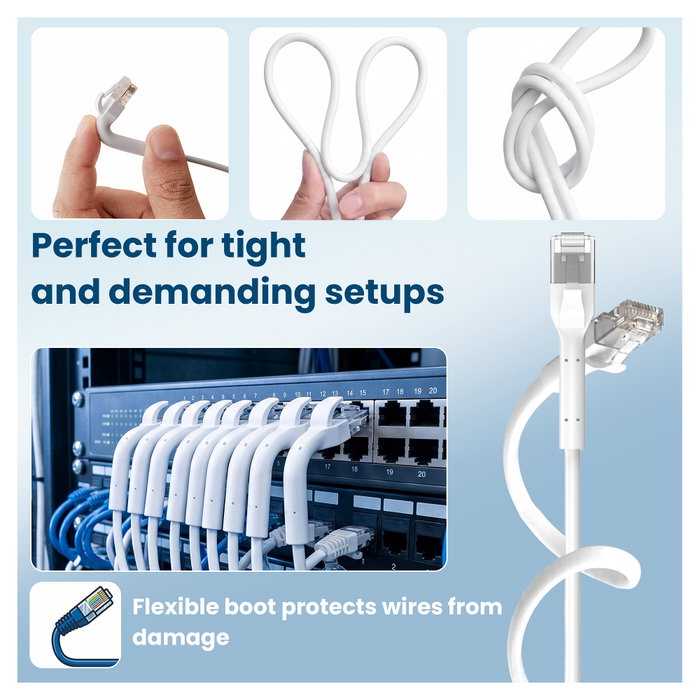 Extralink Patchcord LAN Cat.6A U/FTP 3m Blanco
