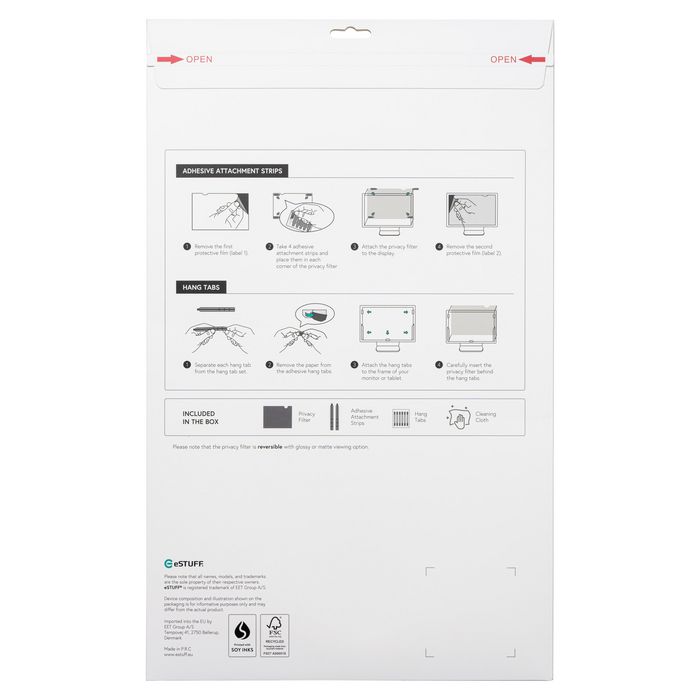 eSTUFF Filtro de Privacidad para Pantalla 23.6" 16:9