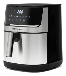 Orbegozo FDR 8010 Freidora de Aire Sin Aceite 8 Litros 2000W con 8 Programas, Pantalla LED Táctil, Acero Inoxidable y Cubeta Desmontable