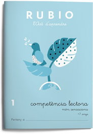 RUBIO Set de 5 Cuadernos de Competencia Lectora Nº 1 - Mon Sensacions (Catalán) A5