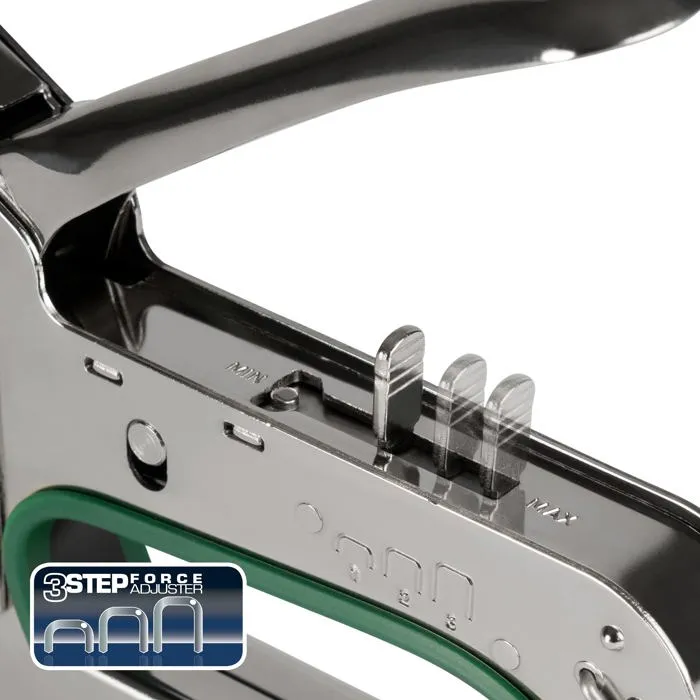 Rapid Grapadora manual R34E, Grapadora de metal de alta resistencia, Ajuste de potencia patentado de 3 posiciones, para profesionales, uso diario e intensivo