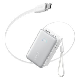Anker PowerCore Nano A1638 Batería Externa 10000 mAh 45W, Carga Rápida USB-C PD, Color Blanco