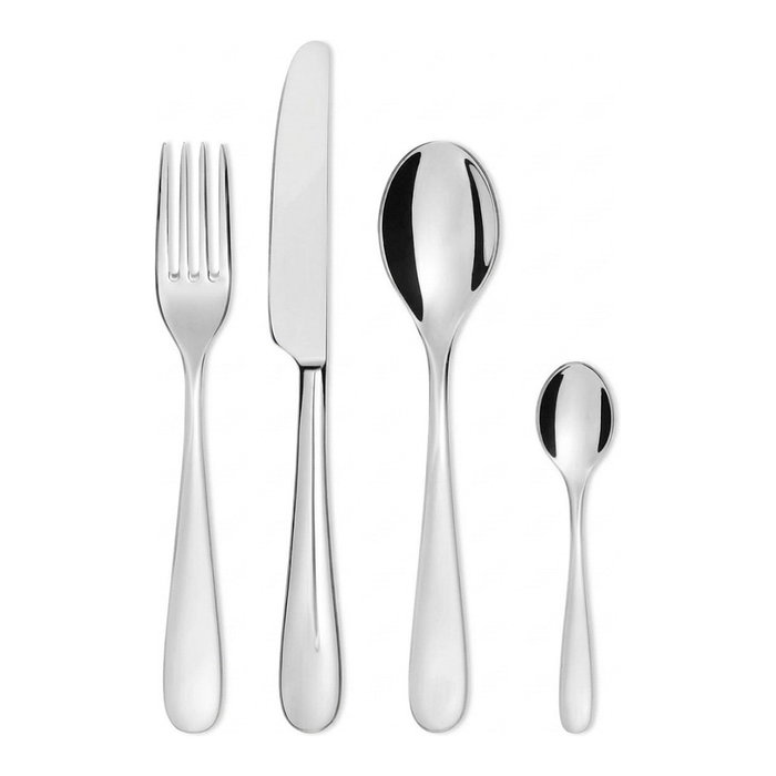 Alessi Nuovo Milano Set de Cubertería de 24 Piezas en Acero Inoxidable 18/10