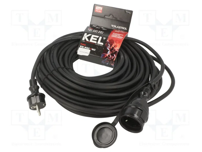 KEL Prolongador de alimentación H05RR-F 3G2,5mm2 25m Negro KEL Prolongador de alimentación H05RR-F 3G2,5mm2 25m Negro