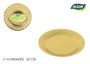 Algon Set 10 Platos de Cartón Oro Redondos 20 cm (18 Unidades)