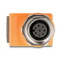 DeLOCK 60668 Adaptador M12 8 Pin Hembra a RJ45 Hembra Angular Naranja