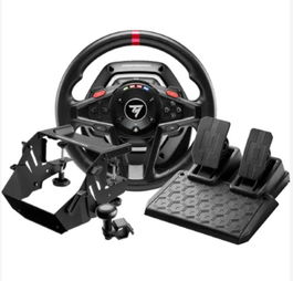 Thrustmaster 4160648 Volante T128 SimTask Pack con Pedales T2PM y Kit de Dirección, PS5/PS4/PC