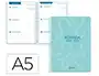 Liderpapel Agenda Escolar 26-27 Classic Semana Vista A5 Espiral Bilingüe - Papel FSC 70g, Color Azul Turquesa