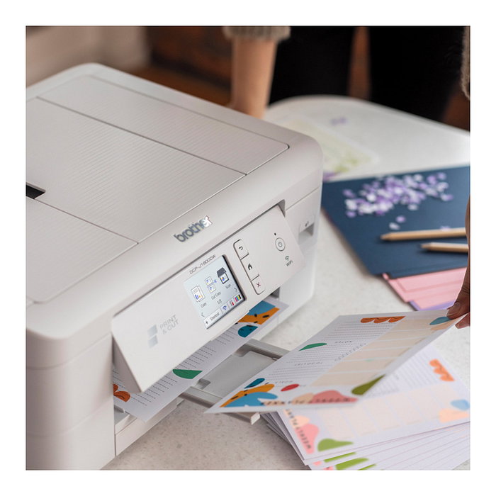 Brother DCP-J1800DWRE1 Impresora Multifuncion 3en1 Tinta Color Blanco, WiFi, Ethernet, Duplex, ADF 20H, A4, 1200x6000 DPI