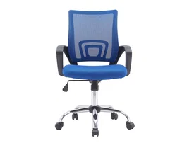 Q-connect Silla Siena Oficina Malla Base Metálica Color Negro/Azul Ajustable Premium