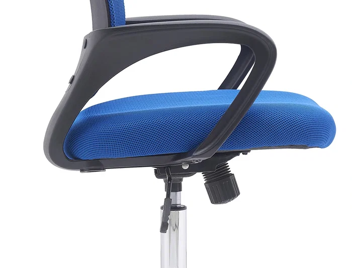 Q-connect Silla Siena Oficina Malla Base Metálica Color Negro/Azul Ajustable Premium