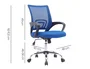 Q-connect Silla Siena Oficina Malla Base Metálica Color Negro/Azul Ajustable Premium
