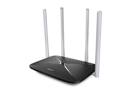 Mercusys AC12 Router Inalámbrico Doble Banda (2.4 GHz / 5 GHz) Wi-Fi 5 (802.11ac) Negro Hasta 867 Mbit/s