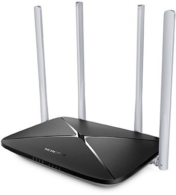 Mercusys AC12 Router Inalámbrico de Doble Banda AC1200 Negro Mercusys AC12 Router Inalámbrico de Doble Banda AC1200 Negro