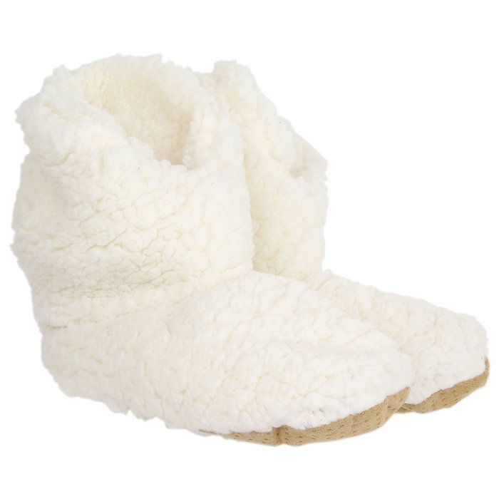 Sensly Zapatillas Bota Blancas de Poliéster para Mujer - Par Antideslizante 26x13x19 cm Sensly Zapatillas Bota Blancas de Poliéster para Mujer - Par Antideslizante 26x13x19 cm