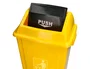 Q-connect Papelera Contenedor Plástico con Tapa de Balancín 20 Litros Amarillo 340x240x450 mm