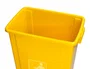 Q-connect Papelera Contenedor Plástico con Tapa de Balancín 20 Litros Amarillo 340x240x450 mm