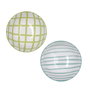 Bidasoa Set de 2 Boles de Porcelana Surtidos Zigzag Bicolor 15x15x7,3 cm