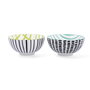 Set 2 Boles Porcelana Surtidos Zigzag Bidasoa 15x15x7,3 cm