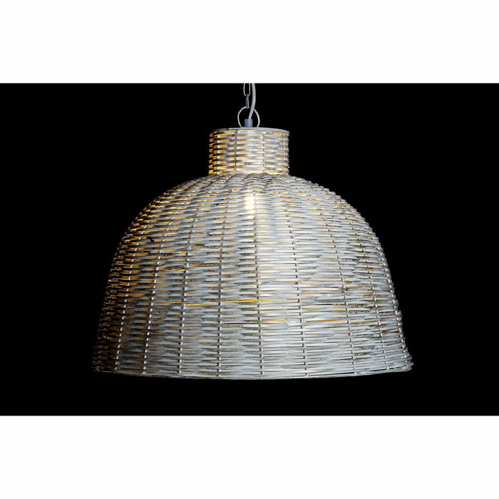 DKD Home Decor Lámpara de Techo Hierro Blanco y Dorado 51x51x38 cm DKD Home Decor Lámpara de Techo Hierro Blanco y Dorado 51x51x38 cm