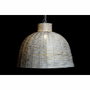DKD Home Decor Lámpara de Techo Hierro Blanco y Dorado 51x51x38 cm