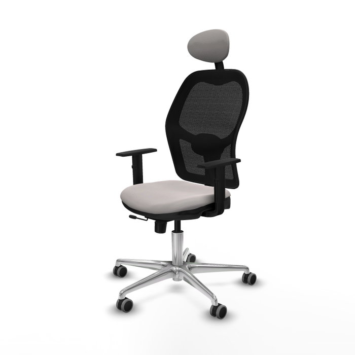 PIQUERAS Y CRESPO Silla de oficina Jorquera con mecanismo Sincro/Traslack, Blanco y Negro PIQUERAS Y CRESPO Silla de oficina Jorquera con mecanismo Sincro/Traslack, Blanco y Negro