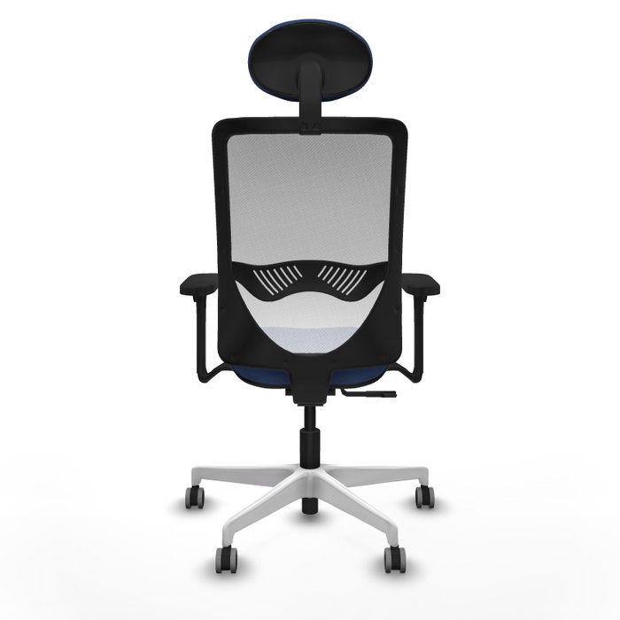 PIQUERAS Y CRESPO Silla de oficina Zulema con mecanismo Sincro, Azul marino y Blanco PIQUERAS Y CRESPO Silla de oficina Zulema con mecanismo Sincro, Azul marino y Blanco