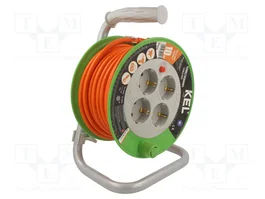 KEL Prolongador de alimentación H05VV-F 3G1,5mm2 10m naranja