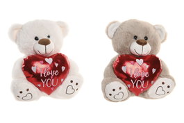 DKD Home Decor Peluche Oso Beige Marron 19 x 23 x 23 cm (4 Unidades)