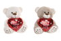 DKD Home Decor Peluche Oso Beige Marron 19 x 23 x 23 cm (4 Unidades)