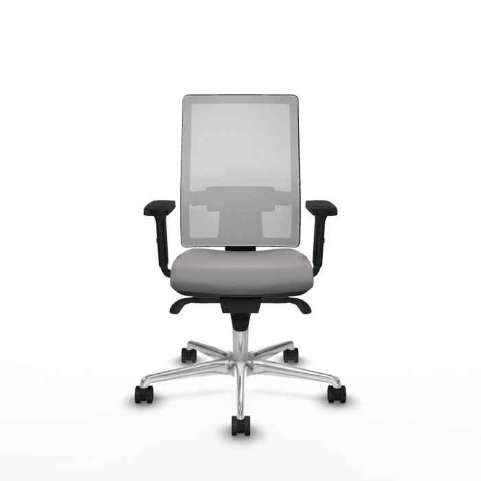PIQUERAS Y CRESPO Silla de oficina Horna con mecanismo Sincro, Gris y Blanco