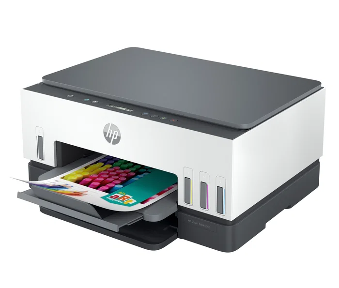 HP Smart Tank 6005 - Impresora Multifunción A4 con Tinta de Gran Capacidad, WiFi, Doble Cara Automático, 4800 x 1200 DPI, 12 ppm, Escáner, Copiadora, Inyección Térmica, Color