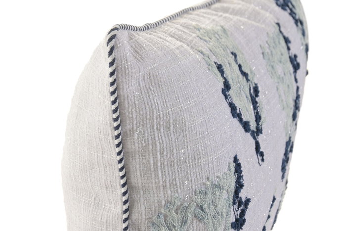 DKD Home Decor Cojín de Chenilla Azul 60x10x35 cm
